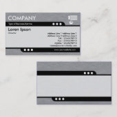 Bullettrein - gecrêpt papier met middelgrijs vel visitekaartje (Voorkant / Achterkant)