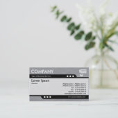 Bullettrein - gecrêpt papier met middelgrijs vel visitekaartje (Staand voorkant)