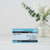 Bullettrein - lichte, blauwe, gekreukelde papierte visitekaartje (Staand voorkant)