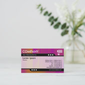 Bullettrein — Magenta en Oranje Tex Visitekaartje (Staand voorkant)