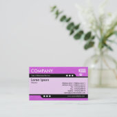 Bullettrein - Magenta - gekreukeld papier textiel Visitekaartje (Staand voorkant)