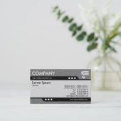 Bullettrein - Mid Grey Embossed Textuur Visitekaartje (Staand voorkant)