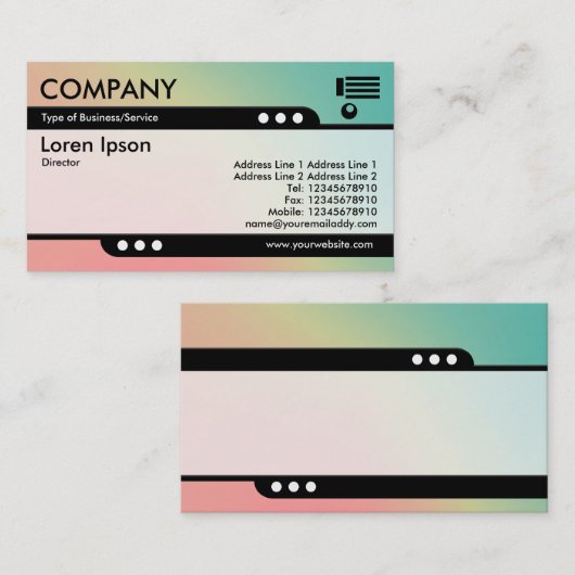 Bullettrein - Zachte gradiënten Visitekaartje (Voorkant / Achterkant)