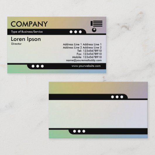 Bullettrein - Zachte gradiënten Visitekaartje (Voorkant / Achterkant)