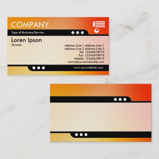 Bullettrein - Zachte gradiënten Visitekaartje (Voorkant / Achterkant)