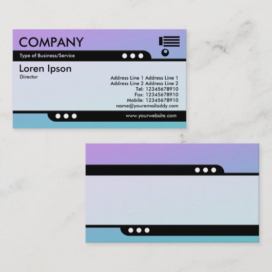 Bullettrein - Zachte gradiënten Visitekaartje (Voorkant / Achterkant)