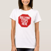 Bulleuze haltes hier t-shirt (Voorkant)