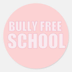 Bullevrije schoolsticker ronde sticker