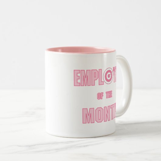 Bulleyes werknemer van de maand tweekleurige koffiemok (Voorkant rechts)