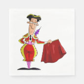 Bullfighter en Red Cape Napkins Servet (Voorkant)
