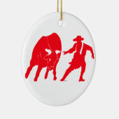BullfighterRed Keramisch Ornament (Rechts)