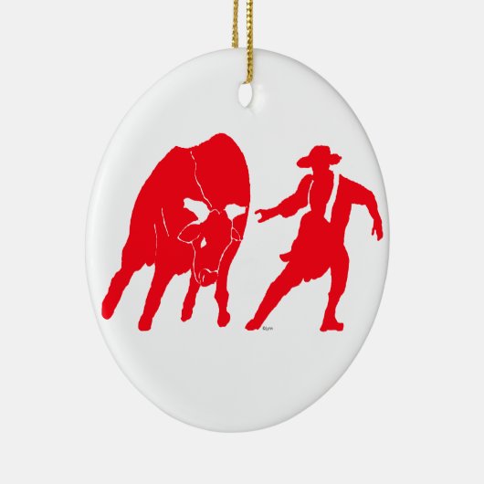 BullfighterRed Keramisch Ornament (Rechts)