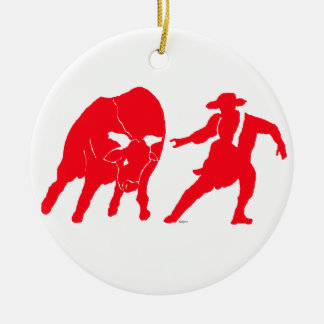 BullfighterRed Keramisch Ornament