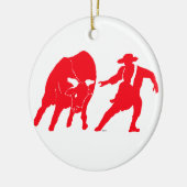BullfighterRed Keramisch Ornament (Links)