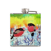 Bullfinch Birds Heupfles (Achterkant)