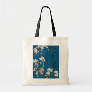 Bullfinch op een Weping Cherry Branch van Hokusai Tote Bag