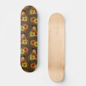 Bullfinch op herfstfloralen persoonlijk skateboard (Voorkant)