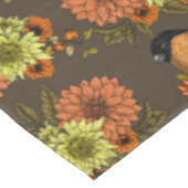 Bullfinch op herfstfloralen tafelkleed (Gekanteld)