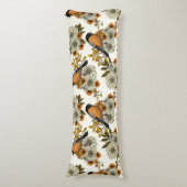 Bullfinch op herfstflorals 2 lichaamskussen (Voorkant Verticaal)