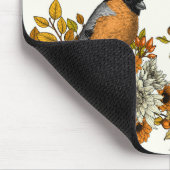 Bullfinch op herfstflorals 2 muismat (Hoek)