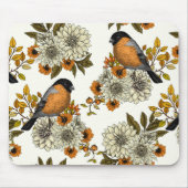 Bullfinch op herfstflorals 2 muismat (Voorkant)