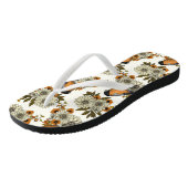 Bullfinch op herfstflorals 2 teenslippers (Schuin)