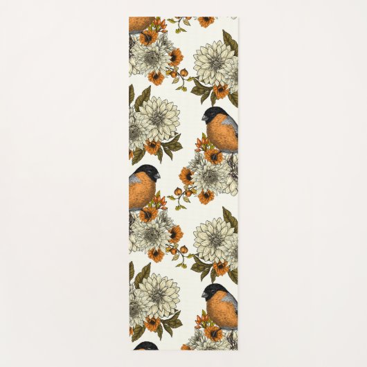 Bullfinch op herfstflorals 2 yogamat (Voorkant)