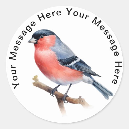 Bullfinch Ronde Sticker (Voorkant)