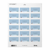 Bullfinch & Snowy Landschap Retouradres Label (Full Sheet)