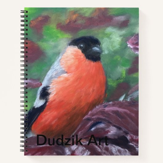 Bullfinch Wild Bird Cosmetic Bag Pouch Notitieboek (Voorkant)