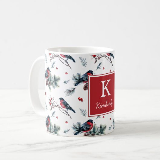  Bullfinches Persoonlijke Mok voor feestdagen (Voorkant links)