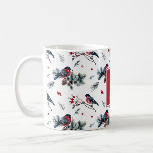  Bullfinches Persoonlijke Mok voor feestdagen (Links)