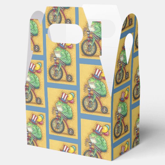 BULLFROG 4 JULI, AMERIKANA FROG FAVOR BOX BEDANKDOOSJES (Geopend)