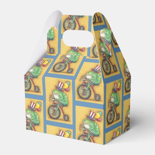 BULLFROG 4 JULI, AMERIKANA FROG FAVOR BOX BEDANKDOOSJES (Voorkant Zijde)