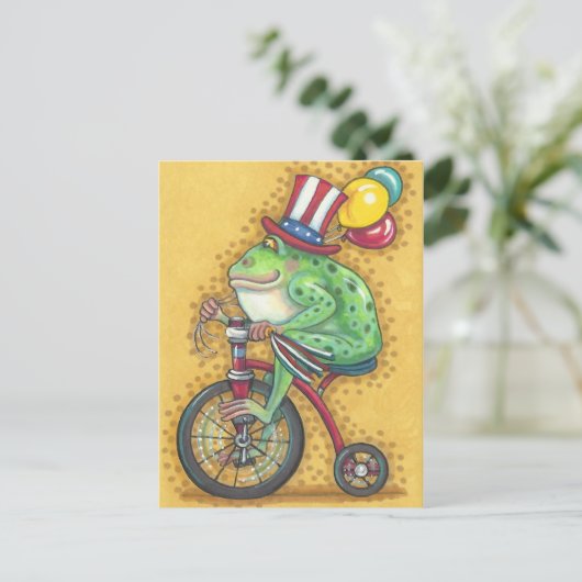 BULLFROG 4 JULI, KIKKER VAKANTIE BRIEFKAART (Staand voorkant)