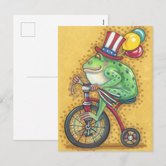 BULLFROG 4 JULI, KIKKER VAKANTIE BRIEFKAART (Voorkant / Achterkant)