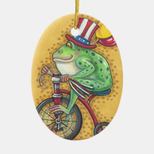 BULLFROG 4TH VAN JULY ORNAMENT Oval (Voorkant)