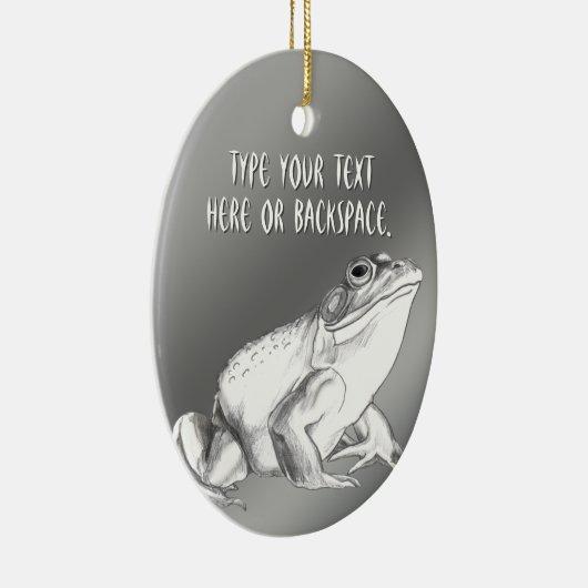 Bullfrog Art Ornament Personalized Frog Decoration (Rechts)