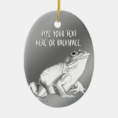 Bullfrog Art Ornament Personalized Frog Decoration (Voorkant)