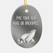 Bullfrog Art Ornament Personalized Frog Decoration (Achterkant)