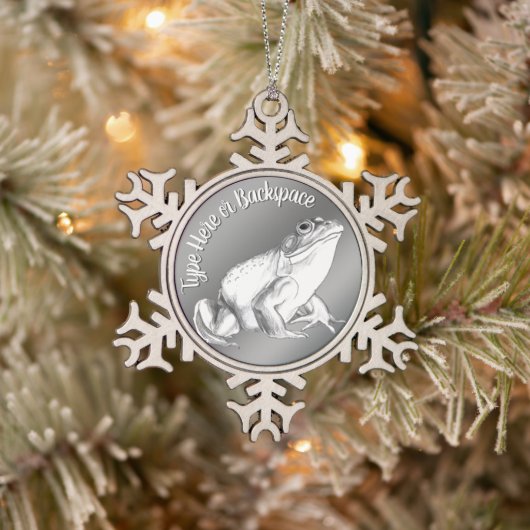 Bullfrog Art Ornament Personalized Frog Decoration (Boom)