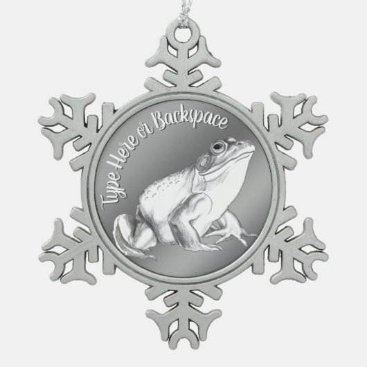 Bullfrog Art Ornament Personalized Frog Decoration (Voorkant)