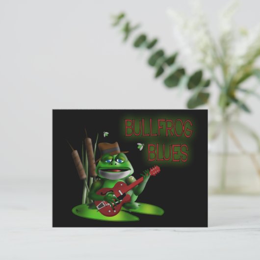 Bullfrog Blues Briefkaart (Staand voorkant)