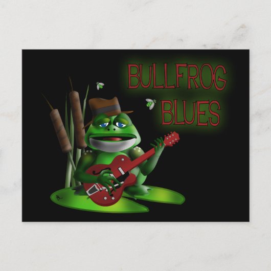 Bullfrog Blues Briefkaart (Voorkant)