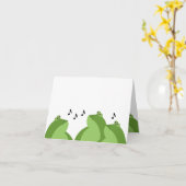 Bullfrog Chorus Wenskaart Kaart (Gele Bloem)