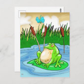 Bullfrog en Dragonfly Briefkaart (Voorkant / Achterkant)
