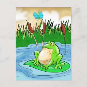 Bullfrog en Dragonfly Briefkaart