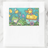 BULLFROG EN EENVOUDIGERE EGG, SPRINGSTICKERS — Dat Rechthoekige Sticker (Tas)