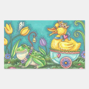 BULLFROG EN EENVOUDIGERE EGG, SPRINGSTICKERS — Dat Rechthoekige Sticker