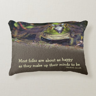 Bullfrog Happiness Inspirerend Quote Accent Kussen